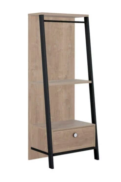 Portant 1 Tiroir Marcel Chêne Blond Noir