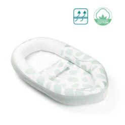 BabyMoov Réducteur De Lit Doomoo Cocoon Leaves Aqua Green