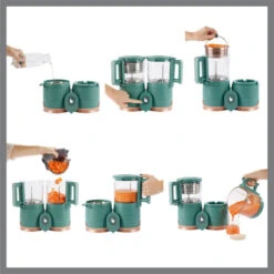 BabyMoov Robot Culinaire Multifonction Nutribaby Glass Green Forest -Soins Pour Bébé robot culinaire multifonction nutribaby glass green forest babymoov bambinou modes