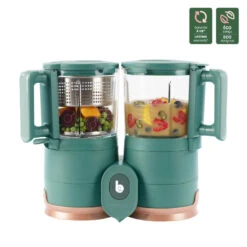 BabyMoov Robot Culinaire Multifonction Nutribaby Glass Green Forest -Soins Pour Bébé robot culinaire multifonction nutribaby glass green forest babymoov bambinou zoom
