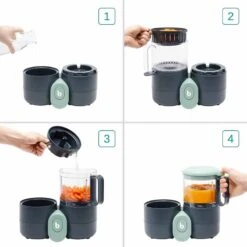 BabyMoov Robot Culinaire Nutribaby One -Soins Pour Bébé robot culinaire nutribaby one babymoov bambinou 4 solutions