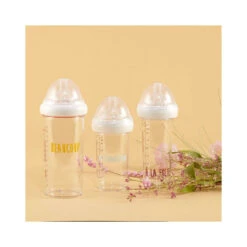 Set De 3 Biberons Gigognes Beaucoup, Passionnément, à La Folie -Soins Pour Bébé set 3 biberons gigognes beaucoup passionnement a la folie biberon francais bambinou ambiance