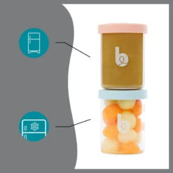 BabyMoov Lot De 9 Bols De Conservation Isy Bowls En Verre -Soins Pour Bébé set 9 bols conservation isy bowls verre babymoov bambinou zoom