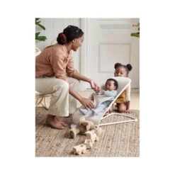 Babybjorn Transat Bliss Jersey 3D -Soins Pour Bébé transat bliss cadre gris clair jersey 3d beige clair babybjorn bambinou famille