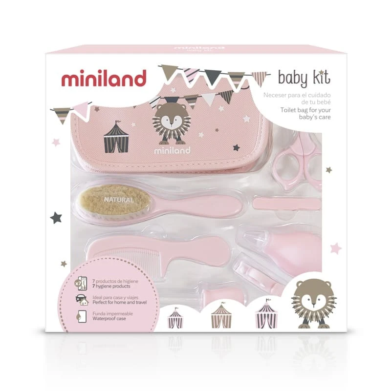 Miniland Trousse De Soin Baby Kit Rose 3 Miniland Trousse De Soin Baby Kit Rose – Image 3